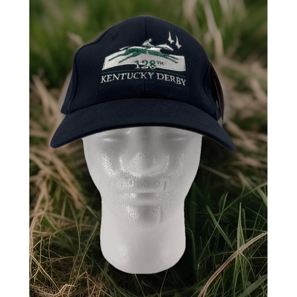 NWT  2002 128th Kentucky Derby Baseball Cap Officially Licensed Size L/XL Blue